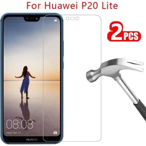 Protective glass for huawei p20 lite screen protector tempered glas on p20lite p 20 light safety film huawey huwei hawei huawi