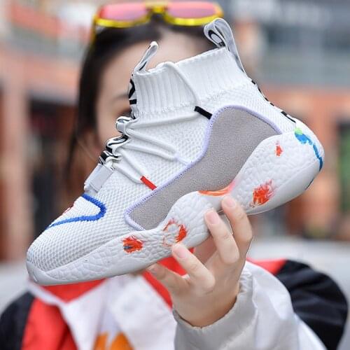 Plus Size 35-47 New Camouflage Womens Sock Shoes Knit Breathable High Top White Platform Sneakers Woman Designer Trainers Shoes