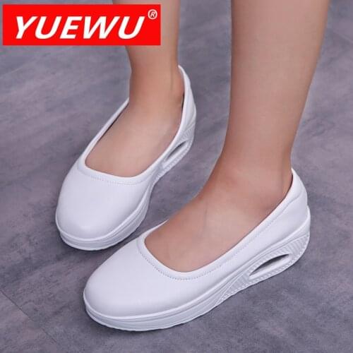 YUEWU Women Casual Shoes Women Leather Shoes Woman Swing Shoes Womens Loafers Slip On Shallow Ladies Casual Mocasines Mujer