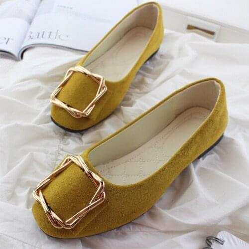Akexiya 2021 Women Flats Shallow Candy Color Shoes Woman Loafers Autumn Fashion Sweet Flat Casual Shoes Women Plus Size 35-42