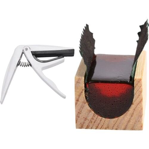 1 Pcs Quick Change Trigger Capo Key Clamp No.02 White & 1 Pcs Low Dust Rosin High Purity Resin