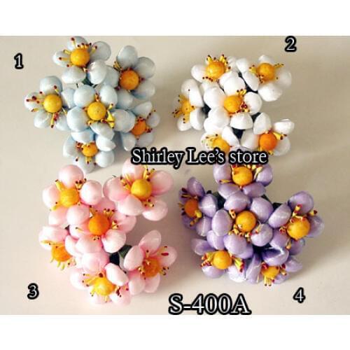 144 bunches= 864pcs X Pretty Mini flower bunch in 4 different colors , Season decoration