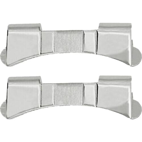 2 Pieces Stainless Steel Replacement Watch Band Strap Bracelet Curved End Caps