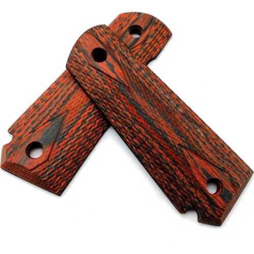 2Pieces tactics pistol 1911 grips High Polished Wood Grips custom Grips CNC Material 1911 accessories