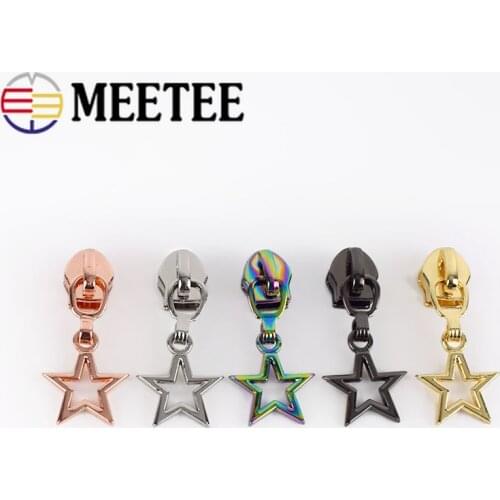 20pcs Meetee 5# Zipper Sliders for Nylon Zippers Bag Pocket Zip Head Zips Repair Kits Replacement DIY Sewing Accessories ZT173