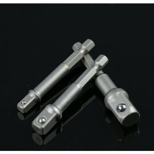 20pcs Chrome Vanadium Steel Socket Adapter Hex Shank to 1/4" 3/8" 1/2" Extension Drill Bits Bar Hex Bit Set Hand Tools