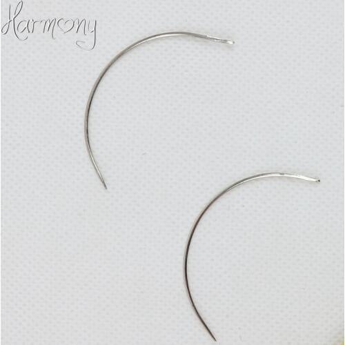24pcs C style hair weave needle for Brazilian Indian Hair Weft Extension Weaving Type Curved Thread Sewing Salon styling tools