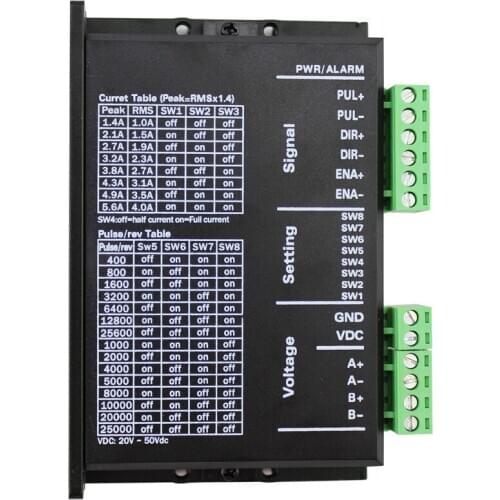 2ph NEMA17 NEMA23 Stepper Motor Driver 24-50VDC 5.6A