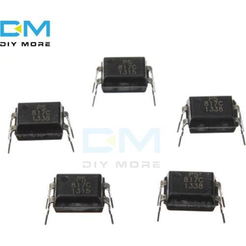 50pcs 4 DIP Optocoupler PC817 817 PC817C EL817C LTV817 PC817-1 High Density Mounting Type Photocoupler