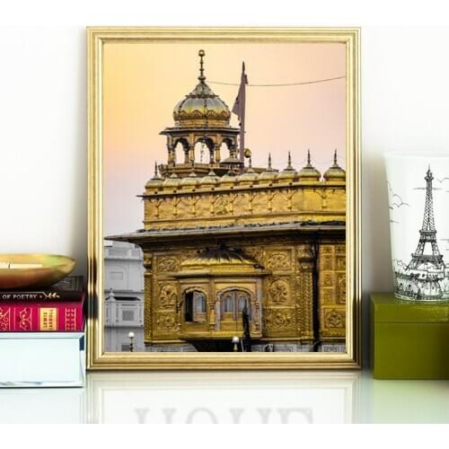 Amritsar India Golden Temple Photography Canvas Poster Sikh Wall Art Prints Hindi Religious Decoration Painting Home Art Decor