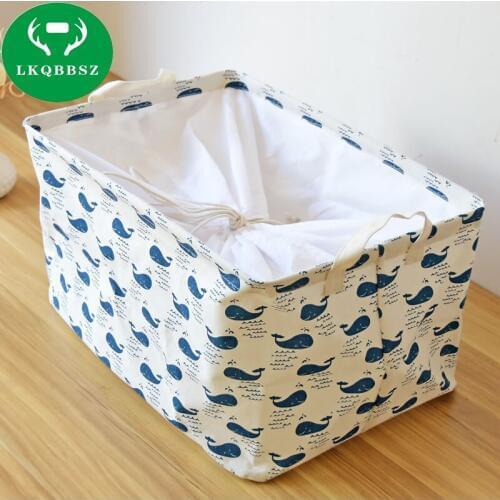Large Canvas Organizer Box Dirty Clothes Laundry Basket Storage Toys Householder Bag Foldable