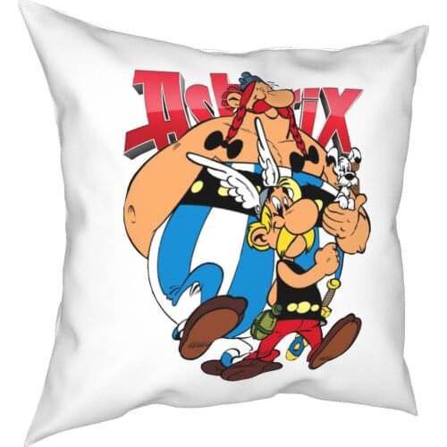 Asterix And Obelix Pillow Case Decoration Cushion Cover Throw Pillow for Sofa Polyester Double-sided Printing Printed