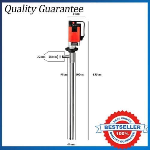 D98 220V Electric Vertical Oil Pump With Stainless Steel Pipe For Liquid Below 8000CPS with 1 extra shaft