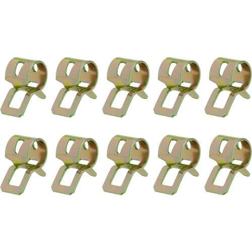 Hot 10Pcs 8mm Spring Clip Fuel Line Hose Water Pipe Air Tube Clamps Fastener
