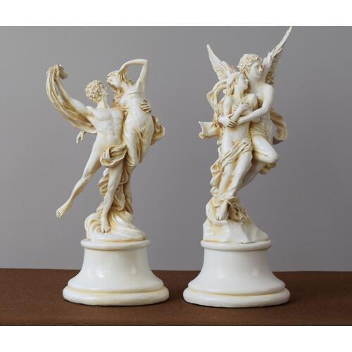 [HHT]Greek Mythology Eros Wings Angel Sculpture Dancer Statue Livingroom Cabinet Bookcase Creative Home Decoration Wedding Gifts