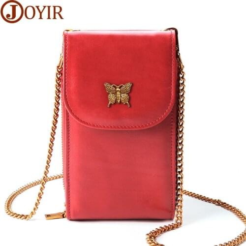JOYIR Genuine Leather Small Crossbody Bags for Women Fashion Cellphone Bag Purse Flap Mini Messenger Bags 2020 Bolsas