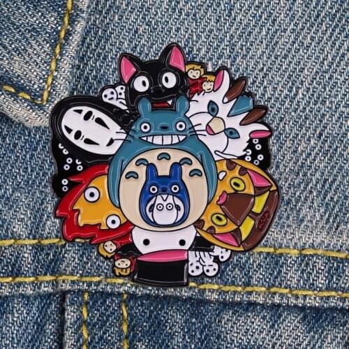 LT1111 Japanese Anime Cute Collection Enamel Lapel Pin Badge Pins for Clothes backpacks Decoration Jewelry Accessories Gifts
