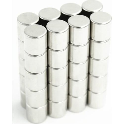 10pcs Neodymium N35 Dia 10mm X 10mm Strong Magnets Tiny Disc NdFeB Rare Earth For Crafts Models Fridge Sticking magnet 10x10mm