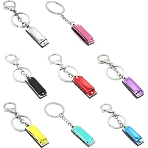 Mini Harmonica Keychain,Special 8 Tone 4 Holes Harmonica Keychain Harmonic Keyring Keys Holder Bag Pendant Musical Toys