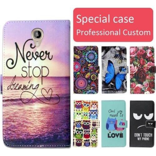 Fashion cartoon printed flip wallet leather case for Prestigio Muze B3 with Card Slot phone bag book case,free gift