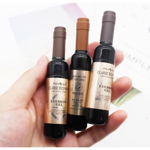 2021 New Peel Off Eyebrow Tattoo Gel Red Wine Bottle Tattoo Brow Gel Tint Waterproof Peel Off Eye Brow Tattoo Dye Eyebrow