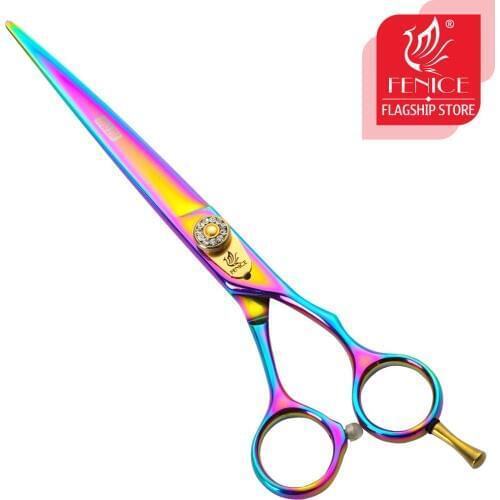 Fenice Pet Grooming Scissors 6.25/6.75/7.5/8.5 inch Dogs Hair Straight Cutting Shear Japan 440C Trimming Tool