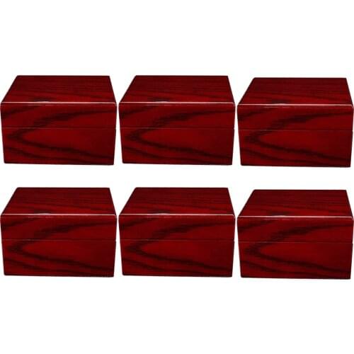 Luxury Wooden Single Slot Watch Box Watch Display Case Packaging Holder Wristwatch Collection Storage Jewelry Organizer Box 6pcs