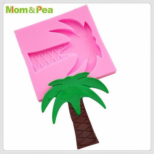 Mom&Pea MPA1862 Coconut Tree Shaped Silicone Mold Cake Decoration Fondant Cake 3D Mold Food Grade