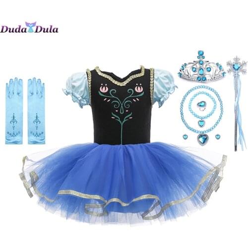 Snow Queen Girls El sa Dress Kids Cosplay El za Costume Children Fancy Disguise Anla Birthday Party Princess Dresses New Clothes