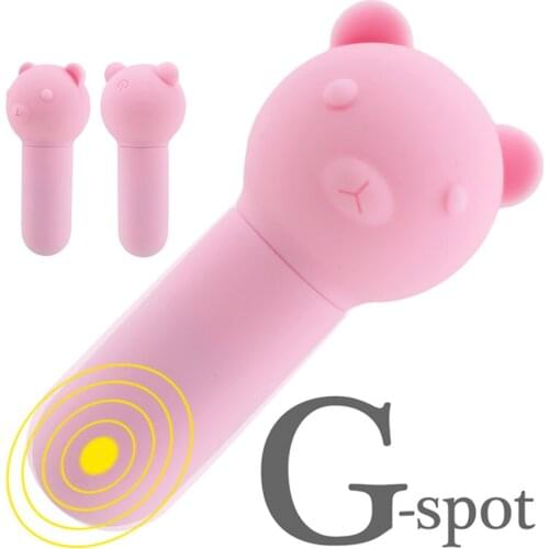 Bullet Vibrating Little Bear Egg Vibrator 10 Frequency G-spot Massager Clitoris Stimulator USB charging Sex Toys for Women