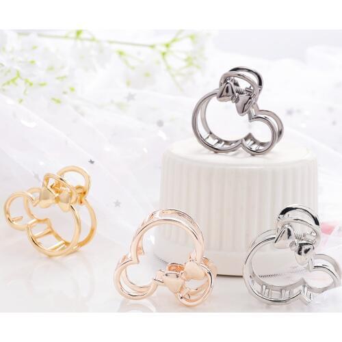 WYBU Metal Cute Mouse Hair Claw For Women Bridal Hair Accessorie Hair Clip Pin Hair Jewelry Black Gun Animal Headwear Hair Stick