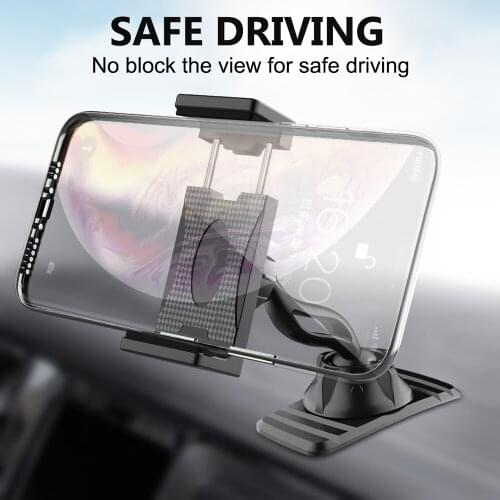 XMXCZKJ Car Accessories HUD Dashboard Mobile Phone Holder 360° Adjustable GPS Car Clip Phone Stand For iPhone 11 Samsung Xiaomi