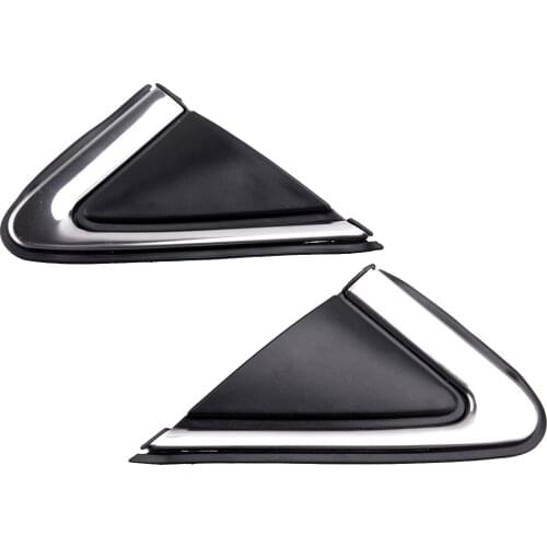 1 Pair Car Exterior Left & Right Side Rearview Mirror Triangle Plate Trim Decor Fit For Nissan Sentra 2013 2014 2015