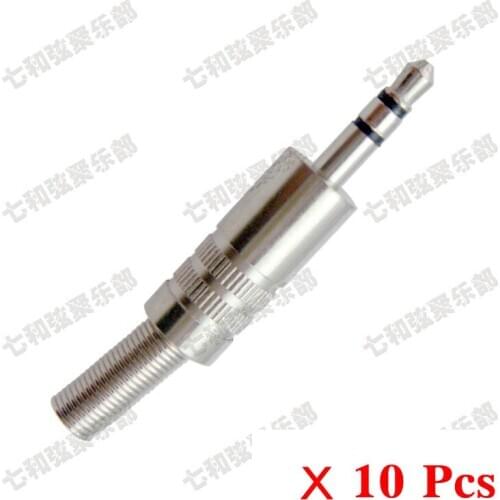 10 Pcs 3.5mm Stereo Male Plug Microphone Audio Cable amplifier Connector with metal spring,Guitar Cable Plug