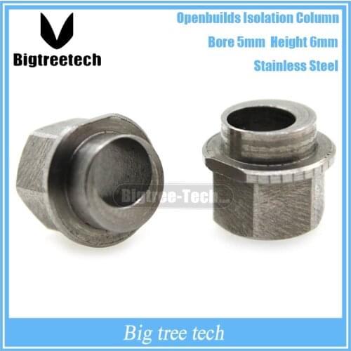 10PCS 3D printer parts Openbuilds eccentric column / isolation column hexagonal bore 5MM 6MM stainless steel 3D0287