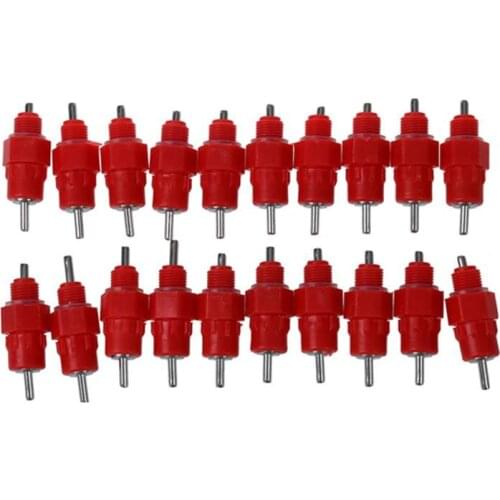 20 Pcs Water Nipple Drinker Chicken Feeder Poultry Supplies Hen Screw In Style