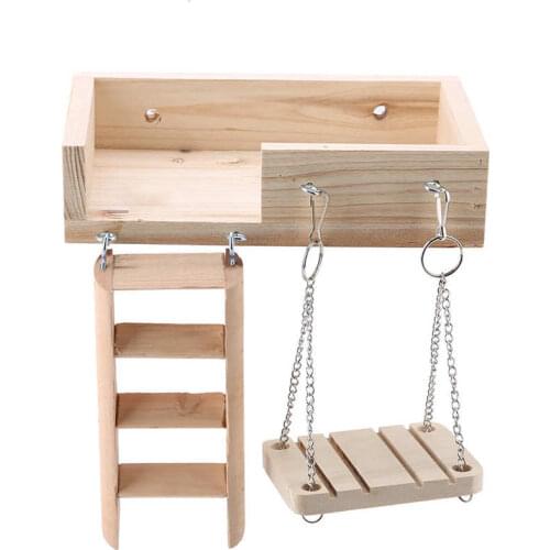 3Pcs/Set Hamster Crawling Ladder Swing Toys Set Small Animal Toy Cage Accessories for Gerbil Rat Chinchillas Guinea Pig