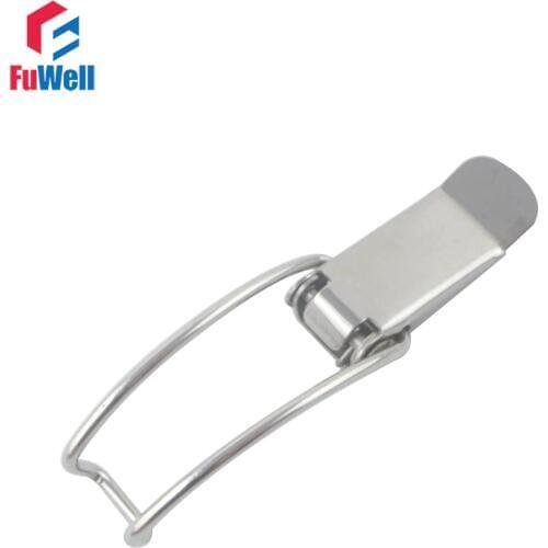 8pcs R115A Stainless Steel Toggle Latch Hasps Silvery Tone Spring Loaded for Cabinet Box Toggle Latch