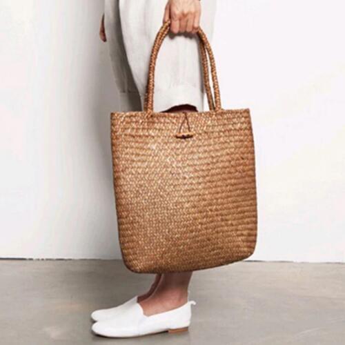 ABDB Women Fashion Designer Lace Handbags Tote Bags Handbag Wicker Rattan Bag Shoulder Bag Shopping Straw Bag
