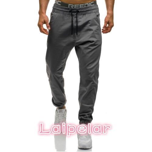 Brand Mens Pants New Fashion Slim Solid Color Elasticity Men Casual Pants Man Trousers Designer Mens Joggers M-3XL
