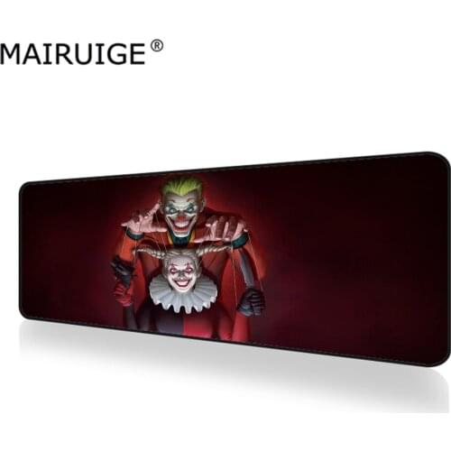 Joker Art Smiling Black and Red Mouse Pad XXL Gamer Desk Mat Computer LargeGaming MousePad 90x40cm/80x30cm for Laptop Table Pads