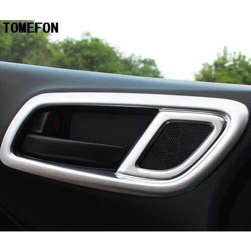 For Honda New City 2015 2016 ABS Chrome Inner Door Handle Bowl Trim Sticker interior Door Auto Accessories 2pcs