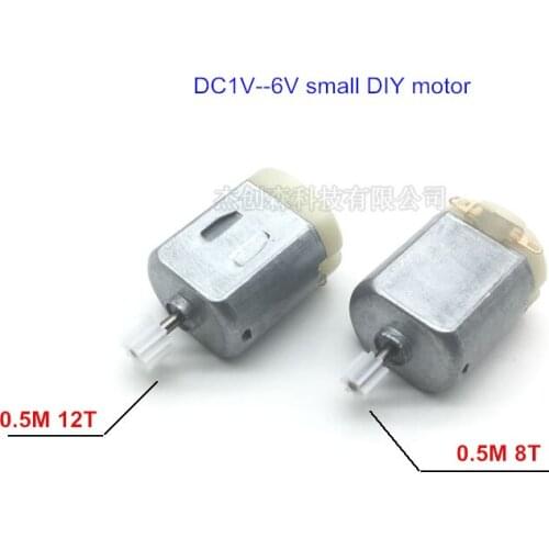 130 DC 1V--6V toy motor Raider buggies car model handmade high speed DIY motor with 0.5 modulus Gear