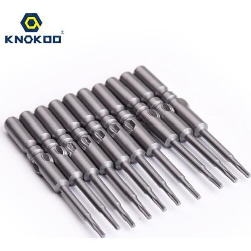 KNOKOO 10pcs/lot Φ5 Torx Head Screwdriver Drill Bit 60MM Length Screw Driver Bits H5 Shank Magnetic TORX Shaped Driver Bits