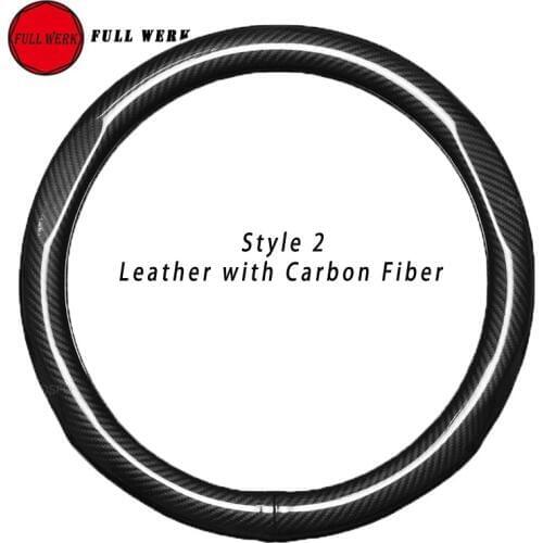 Leather Car Steering Cover for Tesla Model S Model X Steering Wheel Protector Wrap Decoration Hand-stitched 38cm Accessories