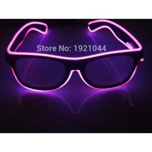 Fashion Flashing EL Wire Led Glasses Luminous Party decorative Lighting Colorful Glowing Gift For Holiday Party Decoration