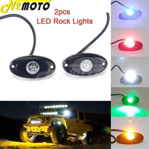5 Colors ATV/UTV Motorcycle 9W LED Single Accent Rock Light Running Light For Harley Touring Cruiser SUV Truck Jeep Off-Road Car