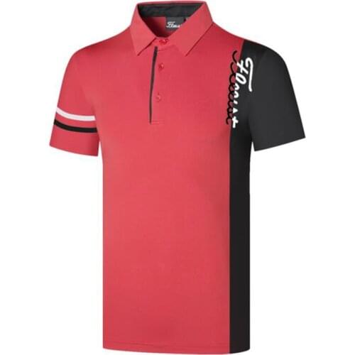Golf Wear Mens Golf Shirt Sports Golf Apparel Short Sleeve T-shirt Quick Dry Breathable Polo Shirts for Men Golf Shirts