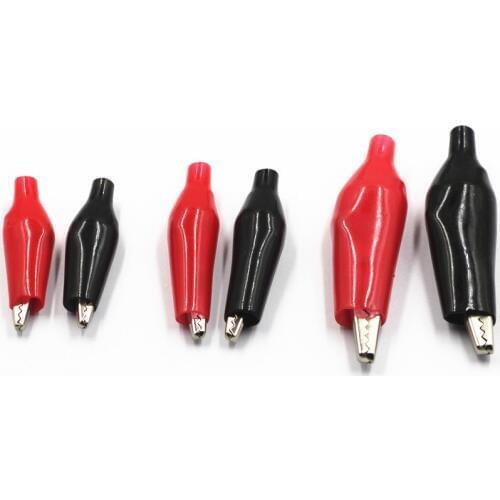 Alligator Clips Kit Electrical DIY Test Leads Crocodile Clips Test Jumper Wire Alligator Clips Kit Red Black Crocodile Clips