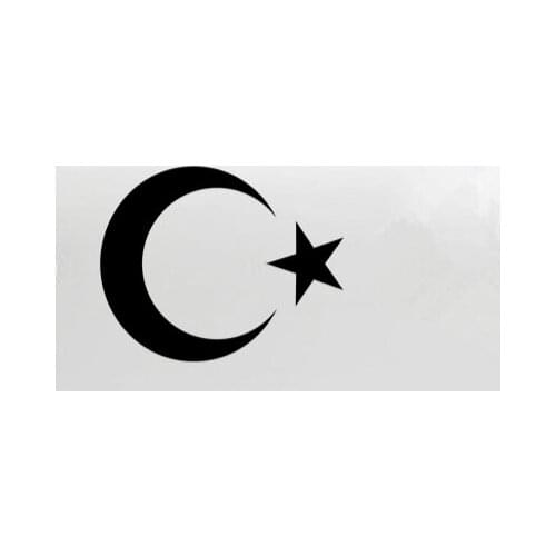 Dawasaru National Emblem of Turkey Moon Star Car Sticker Waterproof Decal Laptop Truck Motorcycle Auto Accessories PVC,15cm*12cm
